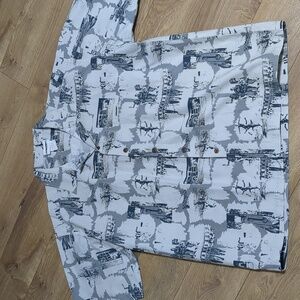 MURF WEAR Cotton Duke Kahanamoku Waikiki Surfing Print Hawaiian Shirt Size 2XL